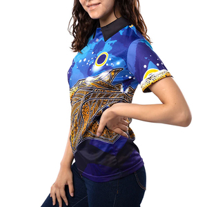 เสื้อผู้หญิงแฟชั่นใหม่ พิมพ์ลายแบบซับลิเมชั่น ทรงเข้ารูป ระบายอากาศได้ดี แขนสั้น สวมใส่สบาย เหมาะสำหรับกิจกรรมกลางแจ้ง รับผลิตแบบ OEM - Product Image 4