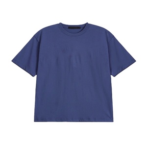เสื้อยืดผ้าฝ้ายขนาดใหญ่พิเศษของผู้ชายเสื้อโอเวอร์ไซส์ผ้าคอตตอนไหล่ตกสีพื้นผ้าคอตตอน - Product Image 1
