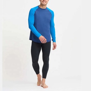 Men's Oversized <b>Raglan</b> <b>Sleeve</b> <b>T</b>-<b>Shirt</b> Solid Color Contrast Trim O-Neck Casual Long <b>Sleeve</b> 100% Cotton Knitted Fabric - Product Image 2