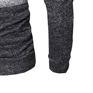 Sweat à capuche personnalisé décontracté OEM en coton, style streetwear, gris beige noir, trois tons, en molleton respirant, pull pour homme, idéal pour l'entraînement professionnel en salle de sport - Product Image 6