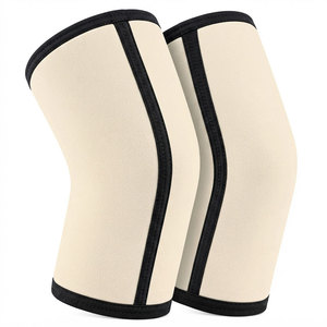 Codera de neopreno unisex color crema claro, de compresión, fácil de poner, protección para el brazo, equipo de entrenamiento de fuerza, protectores de codo - Product Image 2