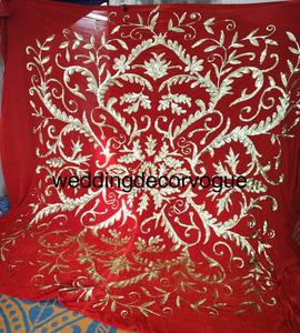 Panel de fondo bordado de terciopelo Premium para decoración de escenario de boda y accesorios para eventos disponibles en colores y diseños personalizados - Product Image 6