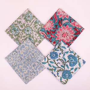 Multifunctional Square Fashion Handkerchief <b>Bandana</b> Wrist Wrap Hair Accessory 100% Cotton Floral Pocket Headwear - Product Image 5