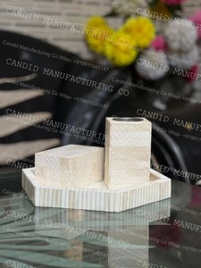 Juego de Incensario con Incrustaciones de Hueso, Mabkhara, Bandeja para Incienso, Soporte para Bakhoor Hecho a Mano, Decoración Blanca para el Hogar, Ramadán - Product Image 4