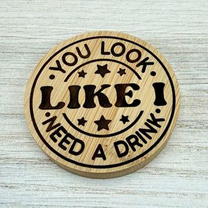 Ensemble de sous-verres en bois de noyer noir de luxe avec support, sous-verres ronds en bois pour table basse, bar, décoration de la maison et de la cuisine - Product Image 5