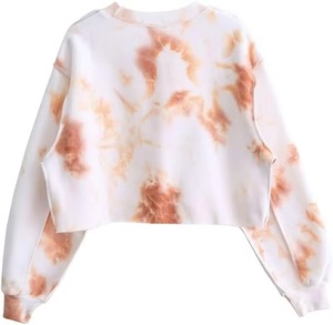 Écharpe tissée pour femme, teinte par immersion, tons pastel doux, légère, accessoire de mode, ourlet à volants, style automne - Product Image 5