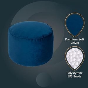 Customised Soft Velvet Covered Shredded Foam Bean Bag Shredded Foam Chair Living Room Bedroom Lazy Bean Bag <b>Sofa</b> - Product Image 2