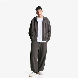 Sudadera con Capucha de Mezclilla Gruesa Personalizada, 100% Algodón, con Cierre y Capucha Acolchada para Hombre, para Otoño - Product Image 1