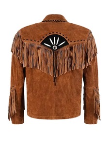 <b>Mens</b> Gilbert <b>Suede</b> Fringe <b>Jacket</b> - Product Image 2