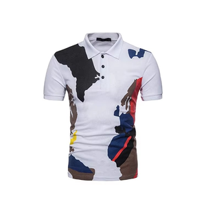Camiseta Polo de Manga Corta Cómoda para Hombre, Diseño de Patrón Sólido Único para Gimnasio, Oficina o Fiestas - Product Image 6