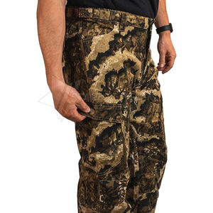 กางเกงล่าสัตว์ลำลองสำหรับผู้ชาย ผ้าแคนวาสโพลีเอสเตอร์ 100% ปิดด้วยซิปและกระดุม มีกระเป๋าด้านหน้า ด้านหลัง และด้านข้าง พร้อมเข็มขัด - Product Image 5
