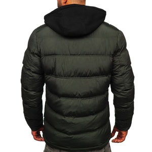 Custom Men's Lightweight Quilted Puffer Jacket with Custom Logo Stand Collar Water Resistant Winter <b>Zip</b> <b>Up</b> Outdoor Casual Jacket - Product Image 3