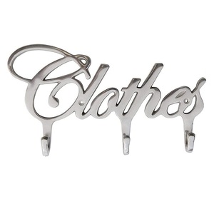 Family Letter Towel <b>Coat</b> <b>Hook</b> Wall Mounted in Black Coated Finished Rack <b>Coat</b> <b>Hook</b> Metal <b>Kids</b> Double Wall <b>Hooks</b> - Product Image 3