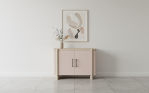 Aparador Moderno de 2 Puertas de Roble Macizo para Sala de Estar - Almacenamiento Resistente al Agua con Diseño Minimalista - Product Image 4