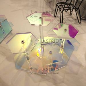 7-Slot Transparent Eco-Friendly Acrylic Organizer <b>Shelf</b> Display Stand for Cosmetics & Perfume with Easy Assembly for Design - Product Image 4