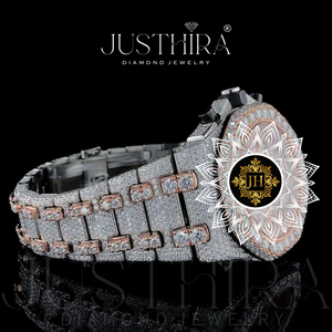 Best Quality Luxury Stainless Steel Antique Moissanite Diamond Watch Fully Iced Quartz Movement Water Resistant Sapphire Crystal - Product Image 3