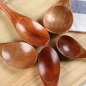 Mini cuillère à sel en bois à manche court, petit ensemble de cuillères en bois pour épices, sucre, café, thé, pots à condiments, vente en gros - Product Image 6
