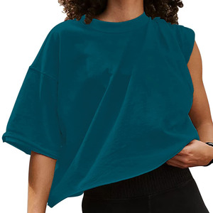 Camisetas de Algodón Personalizadas para Mujer, Corte Ajustado, Camiseta Corta, Bordado, Ropa Deportiva para Gimnasio al Aire Libre, Camiseta Corta para Mujer - Product Image 1