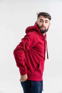 Sweat-shirts à capuche pour hommes, vente à prix réduit, sweat-shirt uni confortable en polaire, idéal pour la personnalisation par impression et broderie. - Product Image 2