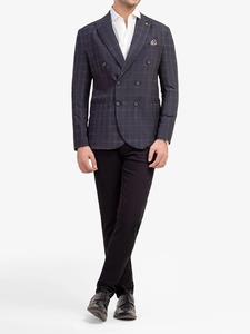 Elegant Slim Fit <b>Men's</b> Business Suits Anti-Wrinkle Woolen Polyester Button Fly Pants Formal <b>Coat</b> Office Wear Events - Product Image 2