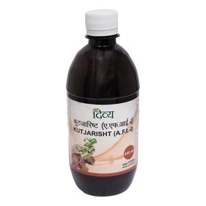 Jarabe de Suplemento Herbal Kutjarishta, Botella de 450 ml, Extracto de Hojas para Adultos, Beneficios para la Salud Ayurvédica y Vegetariana - Product Image 1