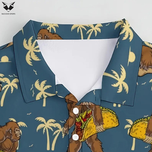 Latest Design Men Wear Shirts, Sublimation Print <b>Short</b> <b>Sleeve</b> <b>Button</b>-<b>Up</b> Beach Style Shirts Printed Men's Shirt - Product Image 4