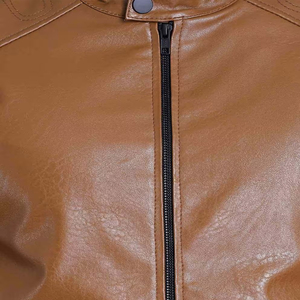 Chaqueta de cuero elegante para hombre, más vendida, con decoración de piel, logotipo personalizado, diferentes colores - Chaqueta para hombre al mejor precio - Product Image 5