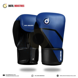 Premium Quality Leather Boxing Gloves with Adjustable Wrist <b>Strap</b> Customizable Logo and Color for Training - Product Image 1