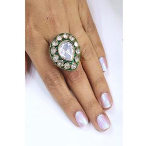 Anillo de Boda Ajustable para Mujer, Elegante y Moderno, con Circonitas, Bañado en Oro, de Latón de Primera Calidad, con un Brillo Deslumbrante - Product Image 1