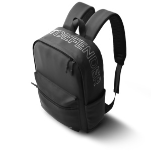 Black Nylon Student <b>Backpack</b> 15 Inches Multiple Pockets Zipper Closure Unisex Daypack Minimalist Style - Product Image 4