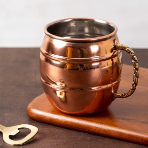 Classic Copper Moscow Mule <b>Mugs</b> With Smooth Finish Perfect For Cold Beverages In Kitchen Bar And Dining Spaces - Product Image 6