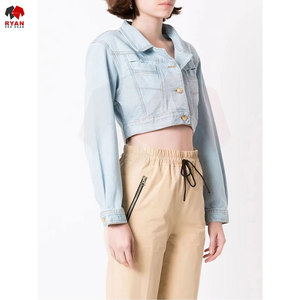 Ryan Pro Gear <b>Customized</b> <b>Denim</b> <b>Jacket</b> For Women Breathable and Comfortable Fabric with <b>Customized</b> Logo OEM Design - Product Image 1