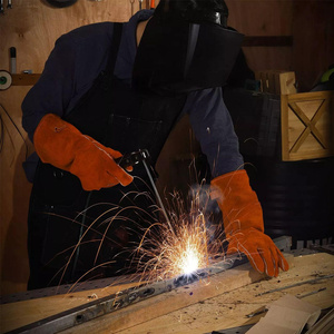 Delantal de Soldadura de Cuero Vacuno de Alto Rendimiento con Bolsillos Ajustables, Anticorte, Ropa de Trabajo para Bomberos, Duradero - Product Image 2