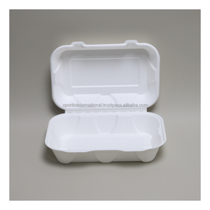 Contenedor de Alimentos Desechable Tipo Concha de Almeja de 6x6 Pulgadas, 3CP, Antiderrames, de Grado Alimenticio, Suministro al por Mayor para la Industria de Servicios Alimentarios - Product Image 1