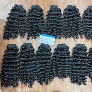 Extensions de cheveux bouclés à la vapeur vietnamiennes, noir naturel, 100% cheveux humains, fournisseur d'usine en gros - Product Image 5