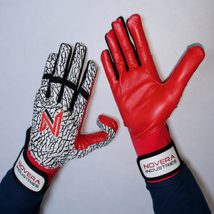 Guantes de Bateo de Béisbol de Cuero de Alta Calidad NOVERA INDUSTRIES con Cierre de Gancho y Bucle, Transpirables, Duraderos, de Secado Rápido, Ideales para Niños - Product Image 4