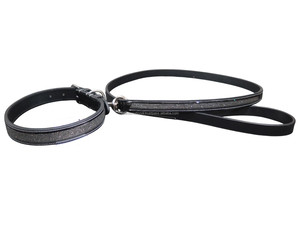 Leather <b>Dog</b> Collar and Lead Set Premium Pet Walking Accessories - Product Image 3