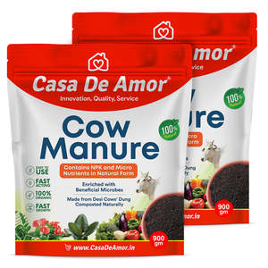 Engrais de fumier de vache et de compost Casa De Amor pour jardin domestique, contient NPK et micro-nutriments, microbes bénéfiques pour les plantes - Product Image 1