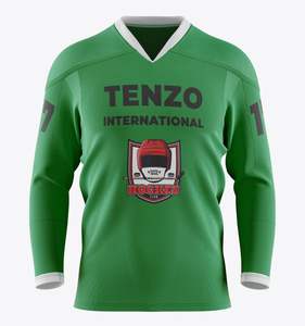 Camiseta de fútbol de sublimación personalizada con servicio OEM 2025 con tela que absorbe la humedad, camiseta de hockey personalizable para entrenamiento - Product Image 5