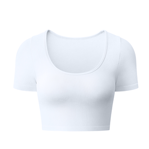 T-shirts courts pour femmes de qualité supérieure, noirs, 100% coton, coupe ajustée, manches courtes, t-shirt court d'été - Product Image 5