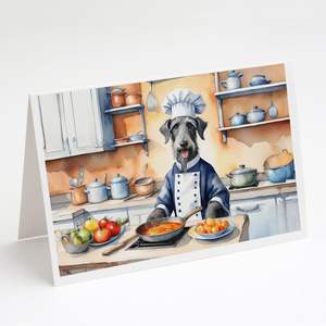 Scottish Deerhound เชฟแปลกๆการ์ดอวยพร A7 8ใบพร้อม5x7ขนาดซองจดหมาย - Product Image 1
