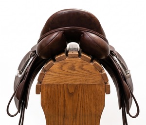 Silla de Doma Inglesa de Cuero con Armazón de Madera, Equipo de Equitación - Product Image 3