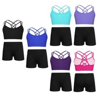 4-14 Enfants Danse Affaires Moderne Enfants Formation Dancewear Set Filles Stage Ballet Danse Costume Performance Wear