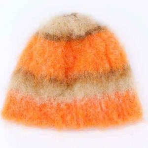 Gorros de mohair transpirables para adultos, gorros de mohair teñidos lisos de marca privada para unisex. - Product Image 2