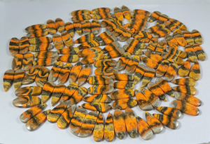 Bumble Bee Yellow Natural Gemstone Cabochon Pairs for Handmade <b>Earrings</b> Jewelry Making Supplies - Product Image 2