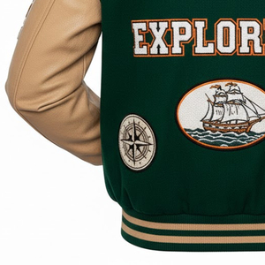 Wholesale Custom Long Sleeve Baseball Wool Varsity Jacket For <b>Boys</b> High Quality Wool Body Letterman Varsity Jackets - Product Image 4