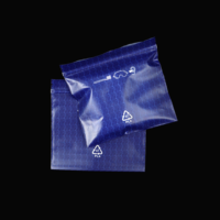 Venta al por mayor Frosted Load Calcetines Gafas Ropa Cremallera Bolsas Azul Biodegradable PLA Cremallera Bloqueo Bolsas de embalaje