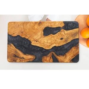 Planche à découper en bois d'acacia écologique et durable, planche à découper en bois de fruit, objet décoratif, finition noyer - Product Image 2