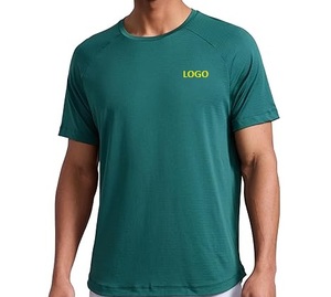 เสื้อยืดผู้ชายแห้งเร็ว คอกลม แขนสั้น เสื้อกีฬา พิมพ์ลาย ชุดออกกำลังกาย เสื้อฝึกซ้อม รับสกรีนโลโก้ - Product Image 1