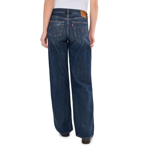 Wholesale Women's Boyfriend Loose Fit Eco-Friendly Quick Dry 100% Cotton Stretch Jeans Wide Leg Casual Trousers Large Quantity - Product Image 2